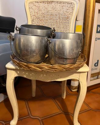 Pentoloni vintage in alluminio anni ‘40