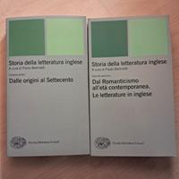"Storia della letteratura inglese" Volume 1 e 2