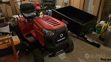 Trattorino troy bilt e rimorchio