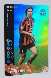 Paolo Maldini Football Champions 2003-4 Carta Rara