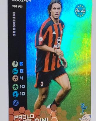 Paolo Maldini Football Champions 2003-4 Carta Rara