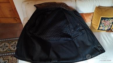 Giaccone uomo in vera pelle con collo di pelliccia