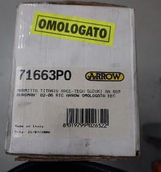 Suzuki burgman 650 02-10 scarico Arrow terminale