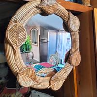 specchio in giunco diametro 80cm