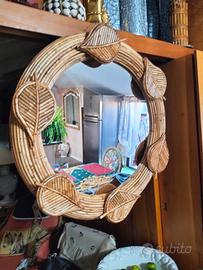 specchio in giunco diametro 80cm