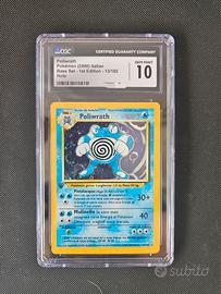 Carta pokemon CGC 10 POP1 Poliwrath set base 13/10