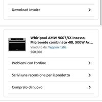 Whirlpool microonde combinato incasso
