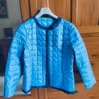 Piumino primaverile azzurro tg. 48 100% poliestere