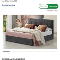 Letto matrimoniale contenitore modello selene