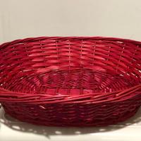 Cesta di vimini rossa