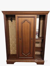 Mobile ingresso classico in legno con specchio