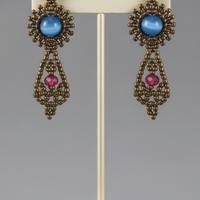 Orecchini Retrò Pendenti bronzo Pietre Naturali 