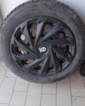 Cerchi in acciaio peugeot 107 con gomme