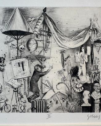 KARL HUBBUCH Litografia originale firmata