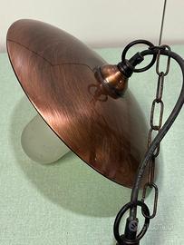 Lampadario color rame anni 90’ vintage