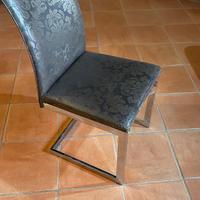 4 sedie pelle marrone