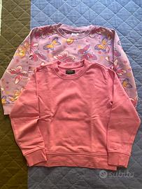 2 felpe bambina 5-6 anni