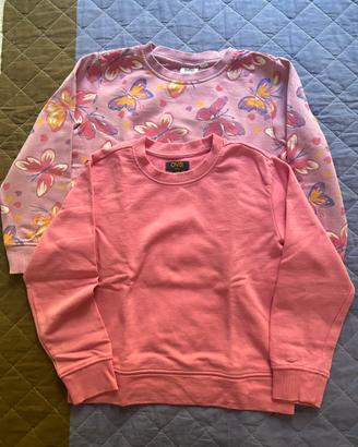 2 felpe bambina 5-6 anni
