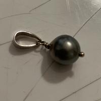 Perla nera di Tahiti ciondolo
