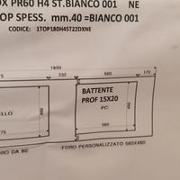 Top cucina laminato 180 bianco NUOVO