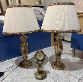Lampade eleganti anni 40/50 con orologio in onice