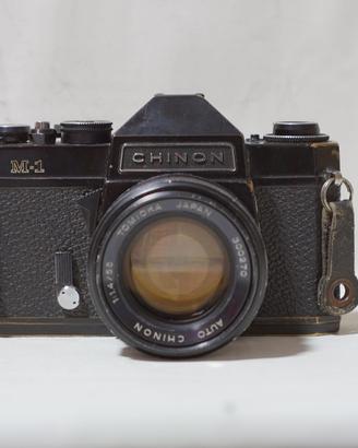 Chinon M-1 black + Tomioka Chinon 55mm f/1.4