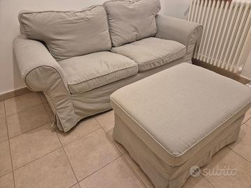 Divano IKEA EKTORP 2 posti + pouf beige