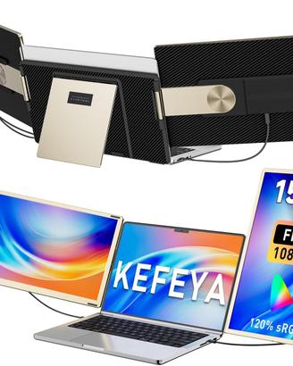 KEFEYA Monitor Portatile per Laptop, 15.6” Triplo 