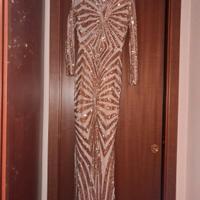 abito da Sera oro paillette Lucy Wang mis M