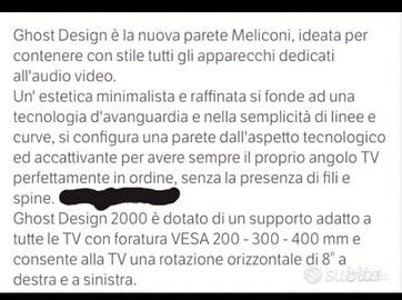 Supporto Tv Ghost Meliconi