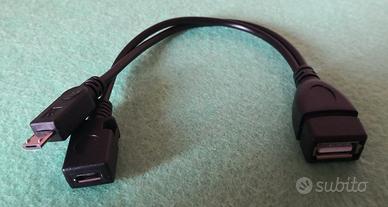 Cavo Adattatore Micro Usb Otg 2 in 1