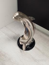 Scultura delfino Brunel argento 999 