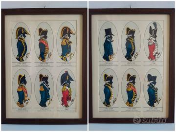 Litografie Uniformi dell'ottocento 