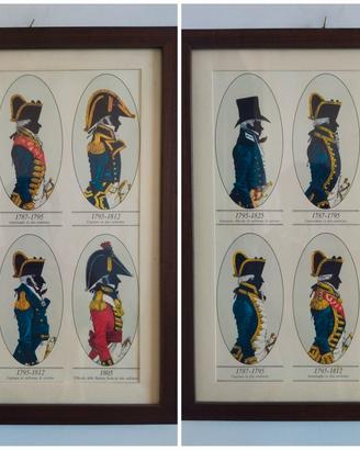 Litografie Uniformi dell'ottocento 