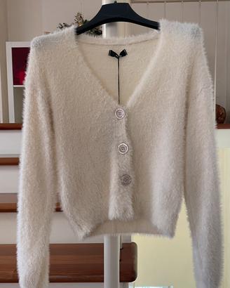 Cardigan in lana bianco