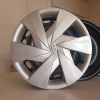 Cerchi acciaio+ copricerchi per Toyota Aygo
