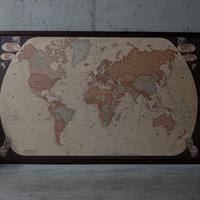 Carta geografica con cornice