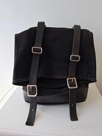 Borsa moto in cuoio Made in Italy