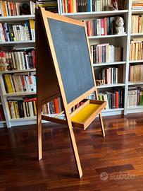 Lavagna double face in legno 116x54cm richiudibile