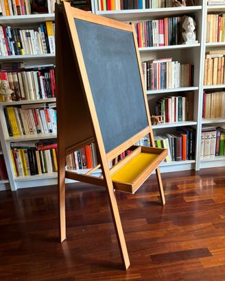 Lavagna double face in legno 116x54cm richiudibile