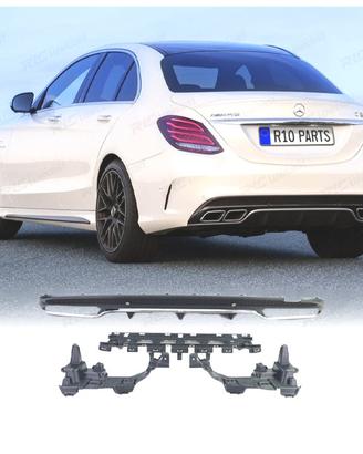 DIFFUSORE MERCEDES CLASSE C W205 AMG 15-21 LOOK C6