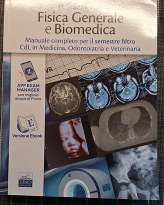 libro di fisica generale e biomedica, scannicchio