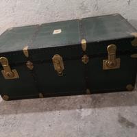 BAULE VERDE ANNI 60 CON RIPIANO VINTAGE A 125€