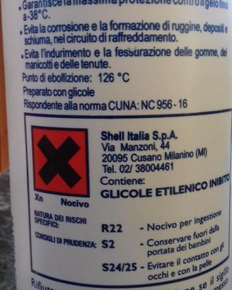 Antigelo -38°C pronto all'uso, ancora sigillato