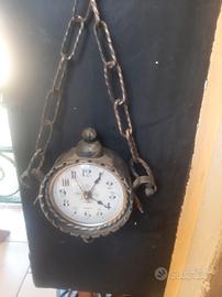 orologio antico metallo da appendere