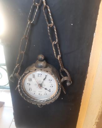 orologio antico metallo da appendere