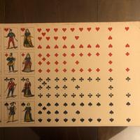 Antico foglio di carte da gioco. Pignalosa napoli