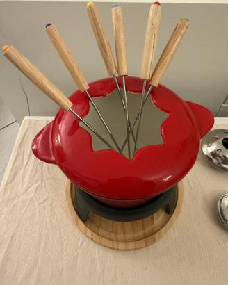 Fondue set - cast iron