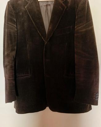 giacca in velluto marrone scuro