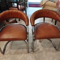 2 Poltrone vintage Giotto Stoppino 70 (cromo/skai)